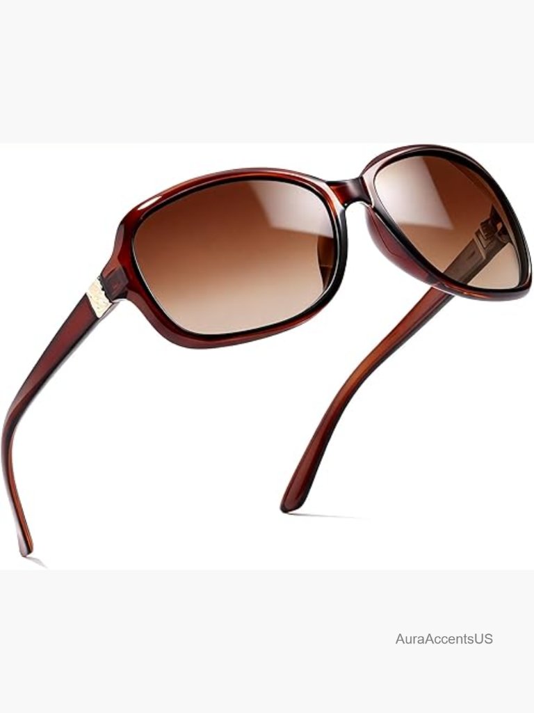 Polarized Square Sunglasses For Women Uv400 Protection Large Wraparound